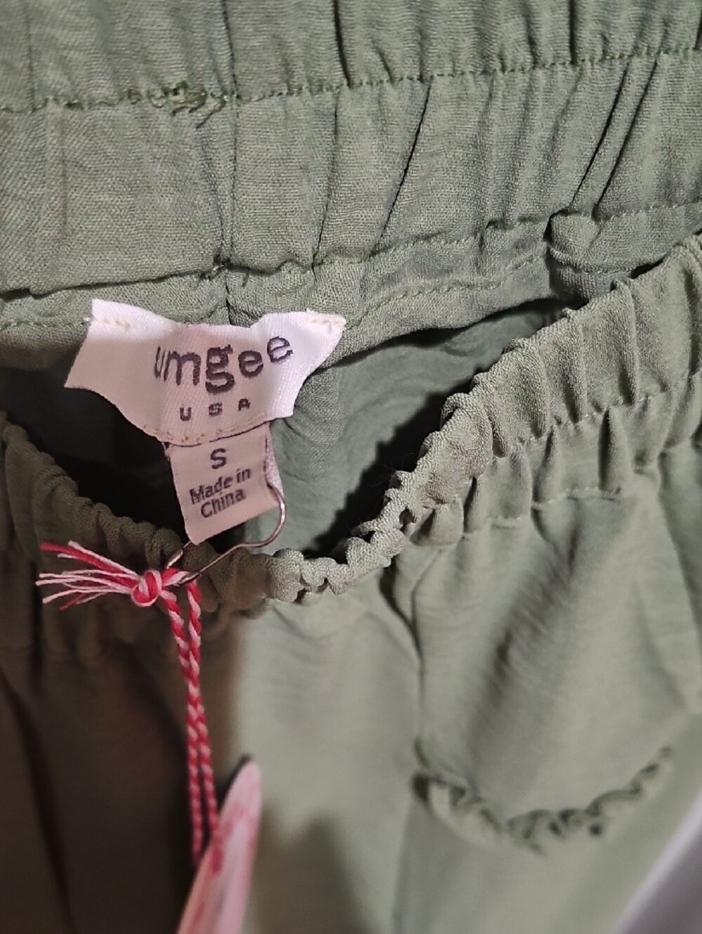 Umgee Olive Ruffle Pants - Picture 2 of 6